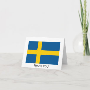 Vlag van Zweden Bedankkaart