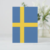 Vlag van Zweden Bedankkaart (Staand voorkant)