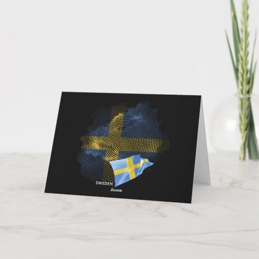 Vlag van Zweden Bedankkaart (Achterkant)