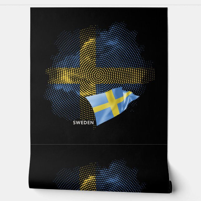 Vlag van Zweden Behang (Afrollen)