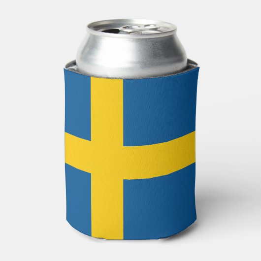 Vlag van Zweden Blikjeskoeler (Blikje Voorkant)