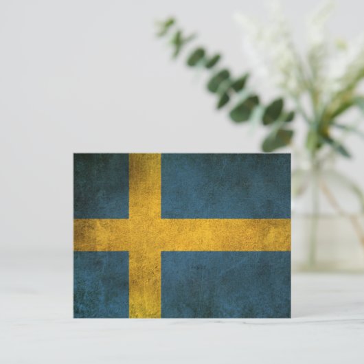  vlag van Zweden Briefkaart (Staand voorkant)