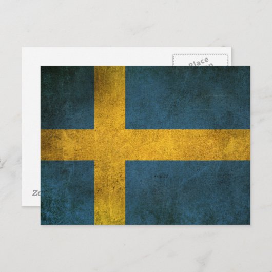  vlag van Zweden Briefkaart (Voorkant / Achterkant)