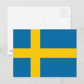 Vlag van Zweden Briefkaart (Voorkant / Achterkant)