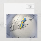 Vlag van Zweden Briefkaart (Voorkant / Achterkant)