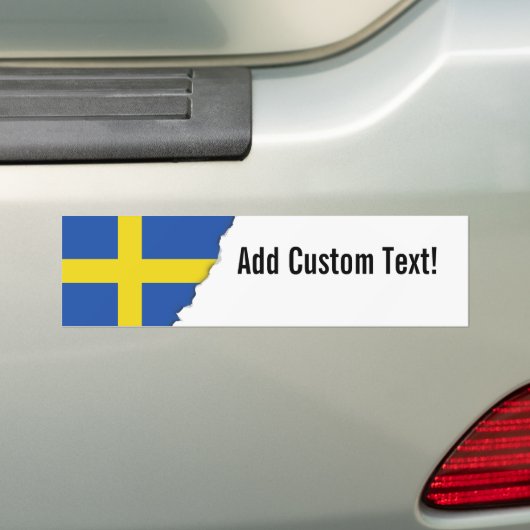 Vlag van Zweden Bumpersticker (Op auto)