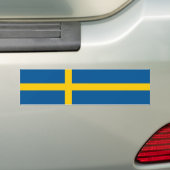 Vlag van Zweden Bumpersticker (Op auto)