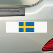Vlag van Zweden Bumpersticker (Op auto)