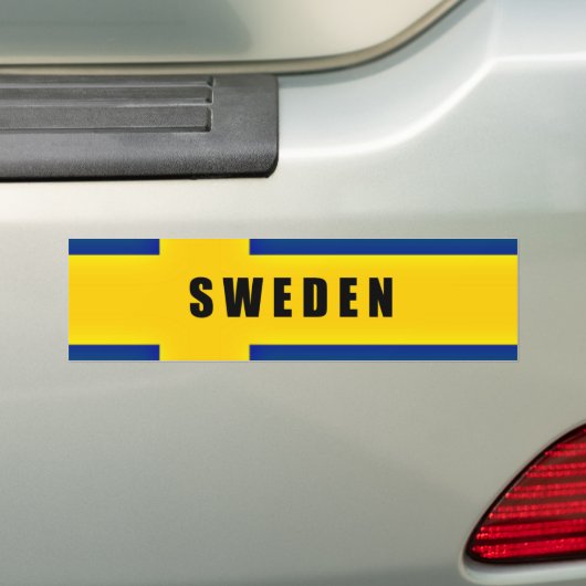 Vlag van Zweden Bumpersticker (Op auto)