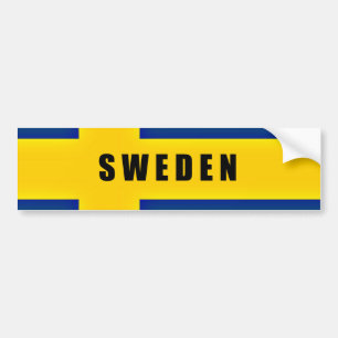 Vlag van Zweden Bumpersticker