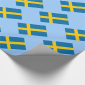 Vlag van Zweden Cadeaupapier (Hoek)