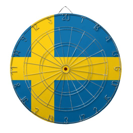 Vlag van Zweden Dartbord (Voorkant)