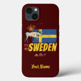 vlag van Zweden en mose souvenir Case-Mate iPhone Case