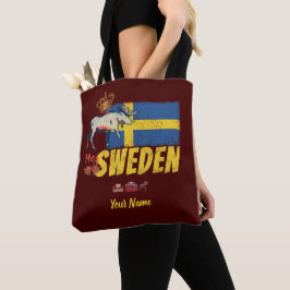  vlag van Zweden en mose souvenir Tote Bag