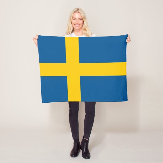 Vlag van Zweden Fleece Deken (In situ)