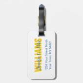 Vlag van Zweden gepersonaliseerd Bagagelabel (Achterkant verticaal)