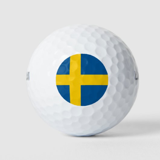 Vlag van Zweden Golfballen (Voorkant)