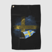 Vlag van Zweden Golfhanddoek (Voorkant)