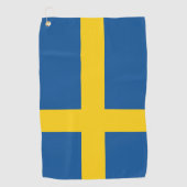 Vlag van Zweden Golfhanddoek (Voorkant)