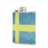 Vlag van Zweden Grunge Heupfles (Links)