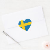 Vlag van Zweden Hart Sticker (Envelop)