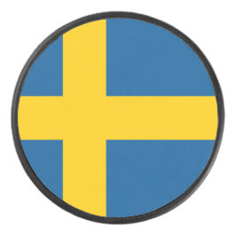 Vlag van Zweden Hockey Puck