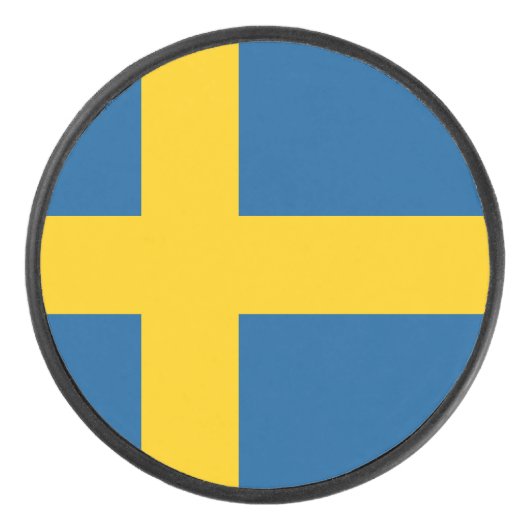 Vlag van Zweden Hockey Puck (Voorkant)