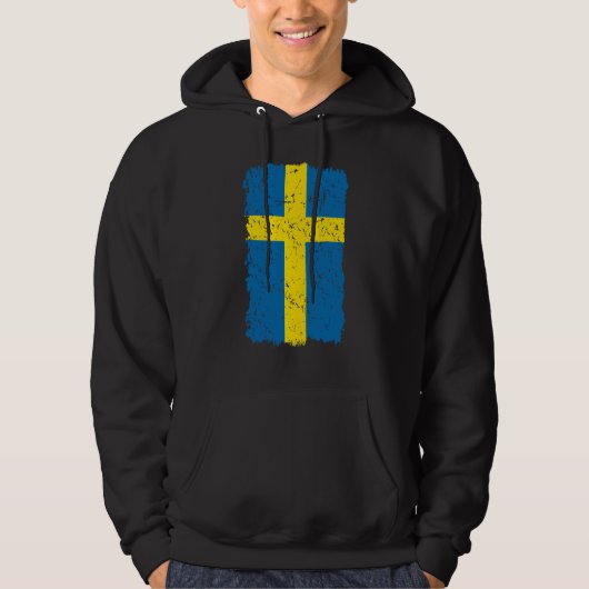 Vlag van Zweden Hoodie (Voorkant)