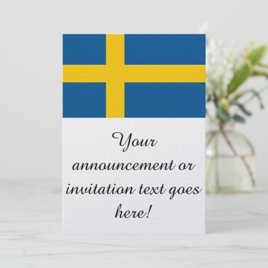 Vlag van Zweden Kaart (Staand voorkant)