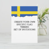 Vlag van Zweden Kaart (Staand voorkant)