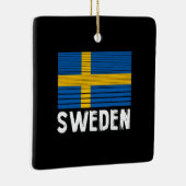 Vlag van Zweden Keramisch Ornament (Rechts)