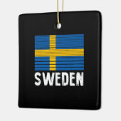 Vlag van Zweden Keramisch Ornament (Links)