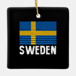 Vlag van Zweden Keramisch Ornament