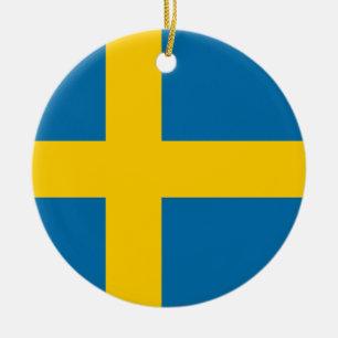Vlag van Zweden Keramisch Ornament