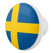 Vlag van Zweden Keramische Knop (Rechts)