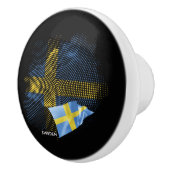 Vlag van Zweden Keramische Knop (Rechts)