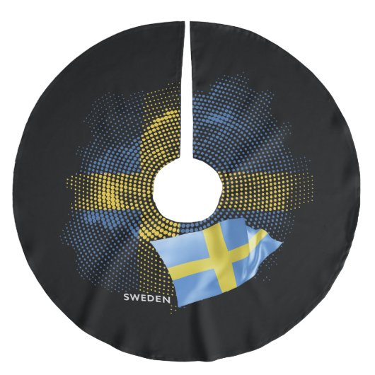 Vlag van Zweden Kerstboom Rok (Voorkant)