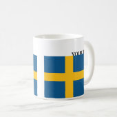 Vlag van Zweden Koffiemok (Voorkant rechts)