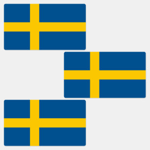 Vlag van Zweden Labels