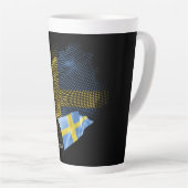 Vlag van Zweden Latte Mok (Rechterhoek)