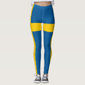 Vlag van Zweden Leggings (Voorkant)