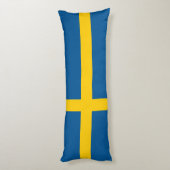 Vlag van Zweden Lichaamskussen (Achterkant (Verticaal))