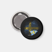 Vlag van Zweden Magneet (Voorkant / Achterkant)