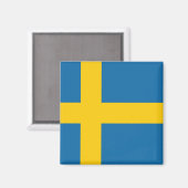 Vlag van Zweden Magneet (Voorkant / Achterkant)