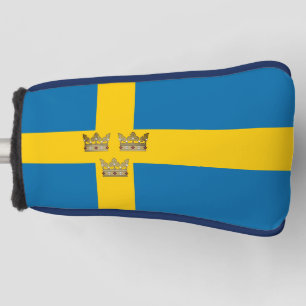 Vlag van Zweden met Drie Kronen van Zweden toegevo Golfheadcover