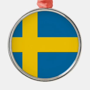 Vlag van Zweden Metalen Ornament
