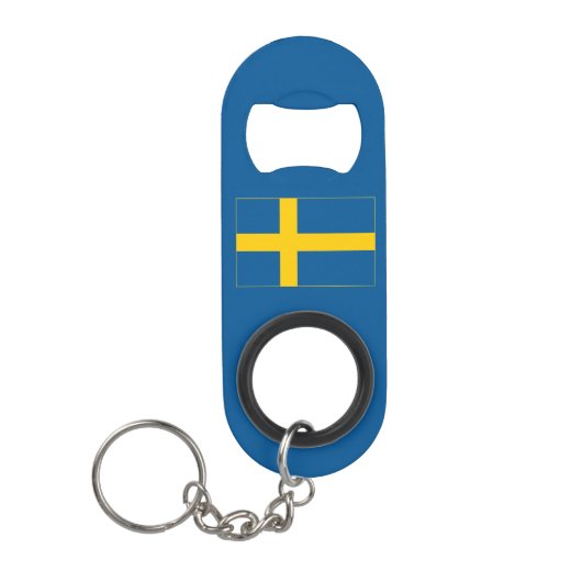 Vlag van Zweden Mini Flessenopener (Voorkant)