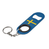Vlag van Zweden Mini Flessenopener (Voorkant Gekanteld)