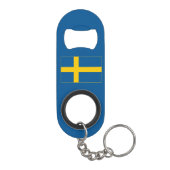 Vlag van Zweden Mini Flessenopener (Achterkant)