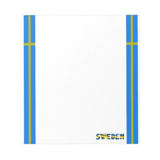 Vlag van Zweden Notitieblok (Voorkant)